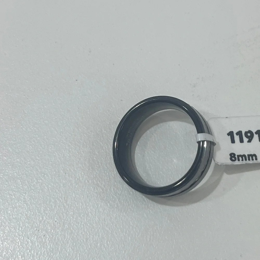 8mm black Tungsten with Braided Steel Rope Inlay Eternity Tungsten Wedding Band